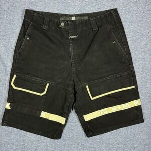 Vintage MARITHE FRANCOIS GIRBAUD Black Cargo Shorts Mens Size 40‎ Shittle Tape
